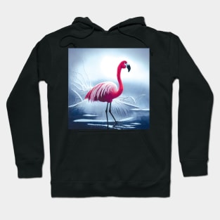 Flamingo in Winter Hoodie